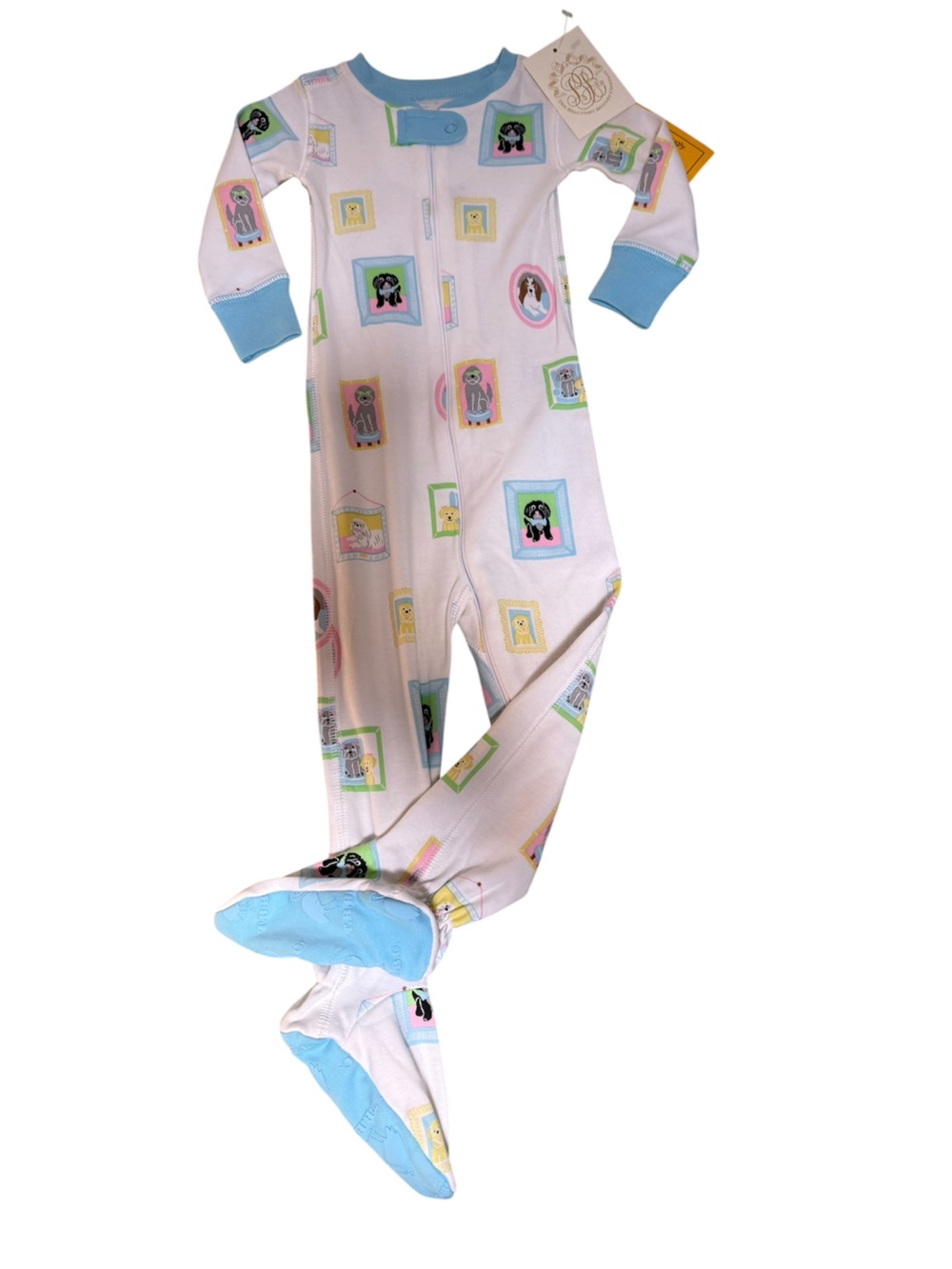 The Beaufort Bonnet Company Knox’s Night Night Footed Pajamas 12-18 Months NWT